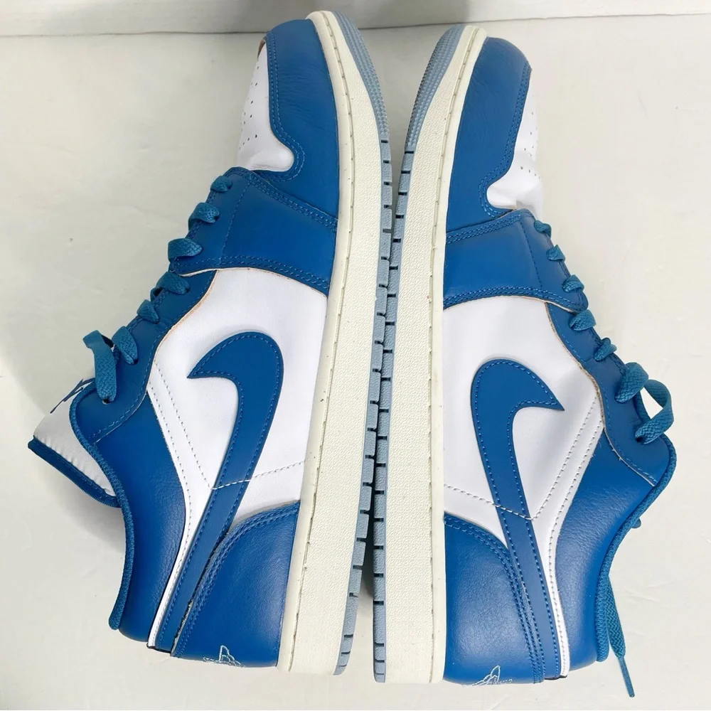 AIR JORDAN 1 LOW SE FN5214 141 WHITE INDUSTRIAL BLUE MEN SHOES SIZE 14